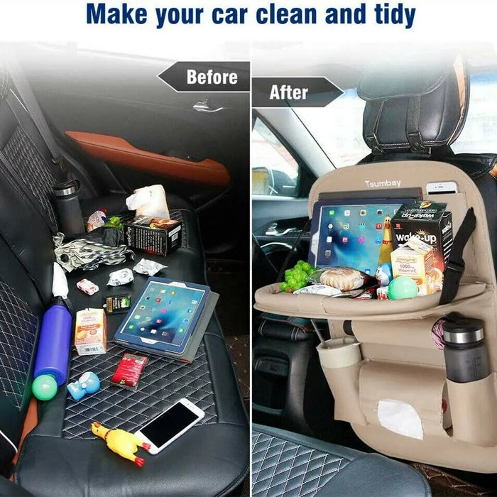 PU Leather Car Storage Organizer