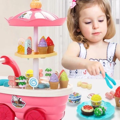 simulation cart kitchen toy set