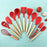 12Pcs Wooden Handle Silicone Kitchen Utensils