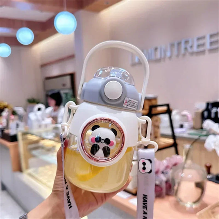 Cute Kids Water Bottles With Straw For  Children's 820ml Large Capacity Kawaii Cartoon Student School Travel Water Cup