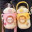 Cute Kids Water Bottles With Straw For  Children's 820ml Large Capacity Kawaii Cartoon Student School Travel Water Cup