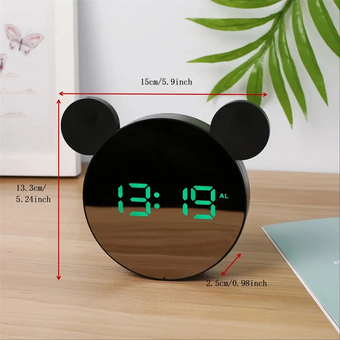 Mini Mouse Electronic Clock Comes With USB Charging Cable LED Display